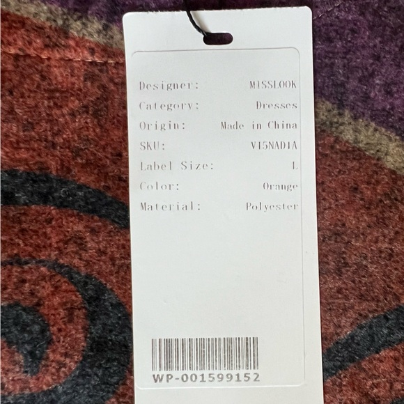 Misslook Long Sleeve Crewneck Dress | Size: L | Muti-Color - Picture 4 of 6